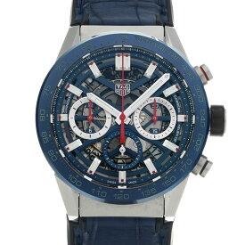 【〜7/26 最大3万円クーポン】タグ ホイヤー TAG HEUER カレラ キャリバー ホイヤー02 クロノグラフ CBG2011.FC6430 ブルー メンズ 腕時計 タグ ホイヤー 時計 高級腕時計 ブランド 【ローン36回払い無金利】【中古】