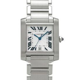 【〜8/11 最大3万円クーポン】カルティエ CARTIER タンク フランセーズ LM W51002Q3 シルバー メンズ 腕時計 カルティエ 時計 高級腕時計 ブランド 【ローン36回払い無金利】【中古】