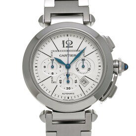 【〜8/11 最大3万円クーポン】カルティエ CARTIER パシャ ドゥ カルティエ クロノグラフ 42mm W31085M7 シルバー メンズ 腕時計 カルティエ 時計 高級腕時計 ブランド 【ローン36回払い無金利】【中古】