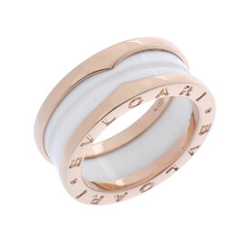 ブルガリ BVLGARI B-ZERO1 リング #52 K18ピンクゴールド PG/ホワイトセラミック レディース リング・指輪 ブルガリ 【ローン48回払い無金利】【中古】