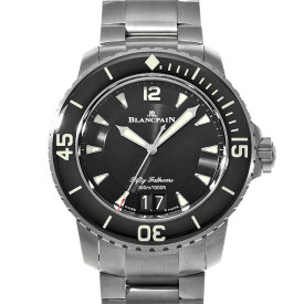 【〜11/11 最大3万円クーポン】ブランパン Blancpain フィフティ ファゾムス　ラージデイト 5050-12B30-98B ブラック メンズ 腕時計 ブランパン 時計 高級腕時計 ブランド 【ローン48回払い無金利】【中古】