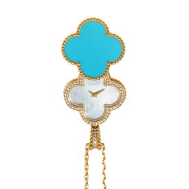 ヴァン クリーフ&アーペル Van Cleef & Arpels アルハンブラ シークレット ペンダント ウォッチ VCARO8ZY00 ホワイトシェル レディース 腕時計 ヴァン クリーフ&アーペル 時計 高級腕時計 ブランド 【ローン48回払い無金利】【中古】