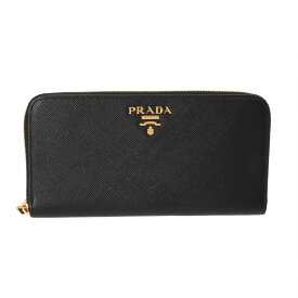 プラダ PRADA ジップアラウンド長財布 ブラック 1ML506 サフィアーノレザー レディース 長財布 プラダ 財布 ブランド 【ローン48回払い無金利】【中古】