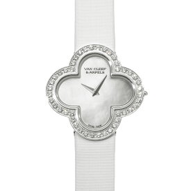 ヴァン クリーフ&アーペル Van Cleef & Arpels アルハンブラ ミディアムモデル ウォッチ VCARF52700 ホワイトシェル レディース 腕時計 ヴァン クリーフ&アーペル 時計 高級腕時計 ブランド 【ローン48回払い無金利】【中古】