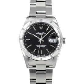ロレックス ROLEX オイスターパーペチュアル デイト 15210 U番(1997年頃頃製造) ブラック メンズ 腕時計 ロレックス 時計 高級腕時計 ブランド 【ローン48回払い無金利】【中古】
