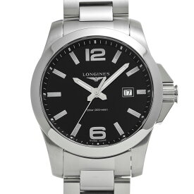 【〜1/29 最大3万円クーポン】ロンジン LONGINES コンクエスト L3.760.4.56.6 ブラック メンズ 腕時計 ロンジン 時計 高級腕時計 ブランド 【ローン48回払い無金利】【中古】