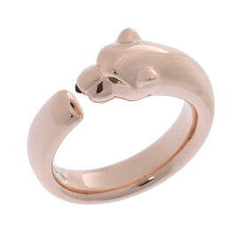 【〜3/11 最大3万円クーポン】カルティエ CARTIER パンテール リング スモール #48 K18ピンクゴールド PG ツァボライトガーネット/オニキス レディース リング・指輪 カルティエ 【ローン48回払い無金利】【中古】