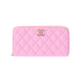 【〜6/11 最大5万円クーポン】シャネル CHANEL マトラッセ ロング ジップウォレット ピンク AP3181 シャイニーグレインドカーフスキン レディース 長財布 シャネル 財布 ブランド 【ローン48回払い無金利】【中古】