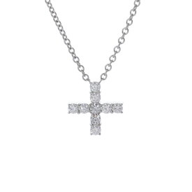 【〜5/16 最大5万円クーポン】ハリー ウィンストン HARRY WINSTON ミニクロス ネックレス PEDPREMCRMC Pt950プラチナ ダイヤモンド レディース ネックレス ハリー ウィンストン 【ローン48回払い無金利】【中古】