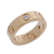 カルティエ CARTIER ラブリング #49 3PD K18イエローゴールド YG ダイヤモンド レディース リング・指輪 …