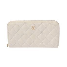 【〜6/11 最大5万円クーポン】シャネル CHANEL マトラッセ クラシック ロング ジップウォレット ホワイト AP0242 グレインカーフスキン レディース 長財布 シャネル 財布 ブランド 【ローン48回払い無金利】【中古】
