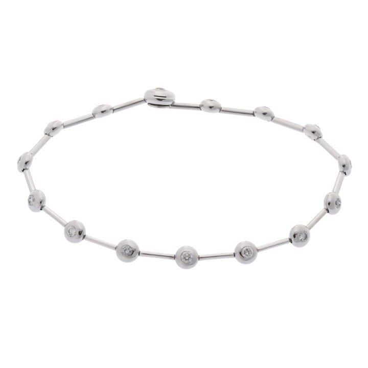 楽天市場】ミキモト MIKIMOTO ステーション ブレスレット K18ホワイト 