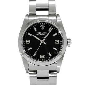 【〜8/11 最大5万円クーポン】ロレックス ROLEX オイスターパーペチュアル 77080 A番(1999年頃製造) ブラック ユニセックス 腕時計 ロレックス 時計 高級腕時計 ブランド 【ローン48回払い無金利】【中古】