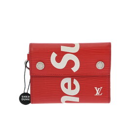 【〜7/26 最大5万円クーポン】ルイ ヴィトン LOUIS VUITTON エピ Supremeコラボ チェーンコンパクトウォレット レッド M67755 エピレザー メンズ 長財布 ルイ ヴィトン 財布 ブランド 【ローン48回払い無金利】【中古】