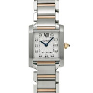 【〜9/11 最大5万円クーポン】カルティエ CARTIER タンク フランセーズ SM WE110004 シルバー/ダイヤモン…