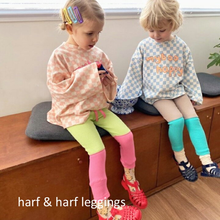 楽天市場 Baby Kids Harf Harf Leggings ハーフハーフレギンス リブレギンス 無地 キッズ 子ども 紐は飾り 韓国子供服 男の子 女の子 スパッツ 90cm 100cm 110cm 1cm 130cm 可愛い オシャレ イプニア