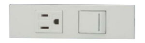神保電器 KAG-2542-PW 接地コンセント+3路ガイドランプ付きスイッチセット【KAG2542PW】 JIMBO
