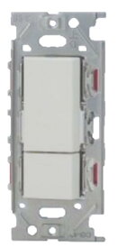 神保電器 NKW02008PW 3路ダブルスイッチセット 【上段ダブル+下段トリプル】 JIMBO