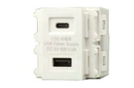 神保電器 R3704A01C 埋込USB給電用コンセント Type-C+Type-A JIMBO