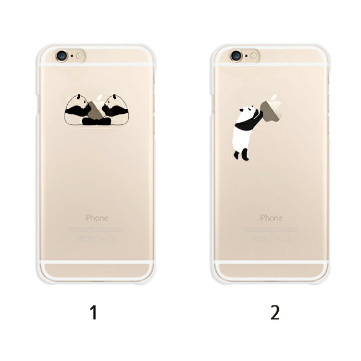 楽天市場 Iphone6splus ケース Iphone6plus パンダ アニマル アップルマーク クリア ハードケース ソフトケース ブラック Iphone 6 アイフォン Apple オリジナルデザイン Iqlabo
