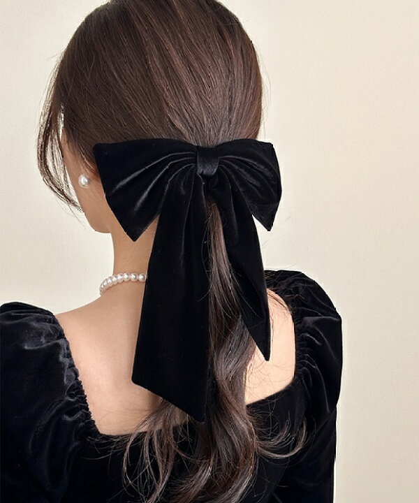 楽天市場】【全品10％OFFクーポン発行中】ヘアアクセ バレッタ ベロア 