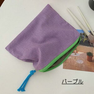 【秋のごほうび5%OFF】ポーチ 派手 スクエア ジップ チャック 紐 おしゃれ カラフル チェック 柄ポーチ 小物入れ コスメポーチ メイクポーチ マルチポーチ トイ 雑貨 韓国ファッション ポッ