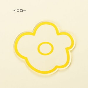 【秋のごほうび5%OFF】コースター 花柄 クリア クリアコースター アクリル 手書き風 フラワー インテリア 雑貨 韓国ファッション 春 夏 秋 冬 オフィス カジュアル シンプル ホーム キッチン