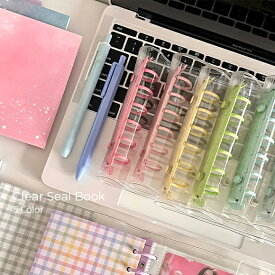 【在庫確保｜即納可】シール帳 クリア クリアシール帳 PVC ステッカーシール ステッカー 韓国 アルバム 収納 フォト ブック ルーズリーフ シンプル 透明 生活 雑貨 春 夏 秋 冬 女子会 お泊り デート 平成