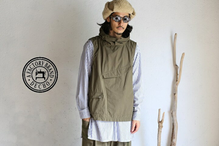 楽天市場】【30%OFFセールSALE】【DECHO】 Hood Vest OLIVE COTTON  