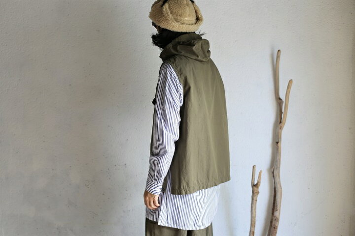 楽天市場】【30%OFFセールSALE】【DECHO】 Hood Vest OLIVE COTTON  