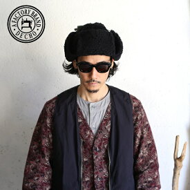 【40%OFFセールSALE】DECHO(デコー) FACTORY BRAND DECHO 2023AW RETRO EAR CAP（レトロイヤーキャップ）BLACK ボア トルーパーハット パイロットキャップ ブラック 耳当て 9-6AD23