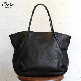 Ense(アンサ)【送料無料】Leather　tote　M　black/ブラックレザートートバッグ M