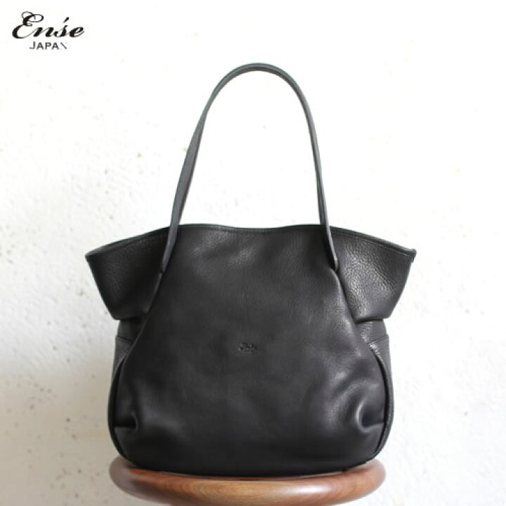 楽天市場】Ense(アンサ)【送料無料】Leather tote S black/ブラック 