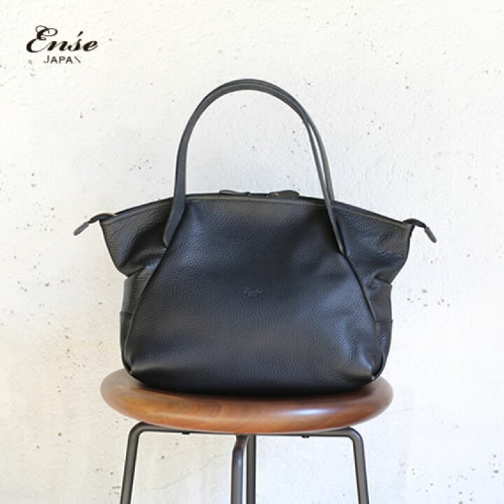 楽天市場】Ense(アンサ)【送料無料】Leather tote mini black/ブラック 