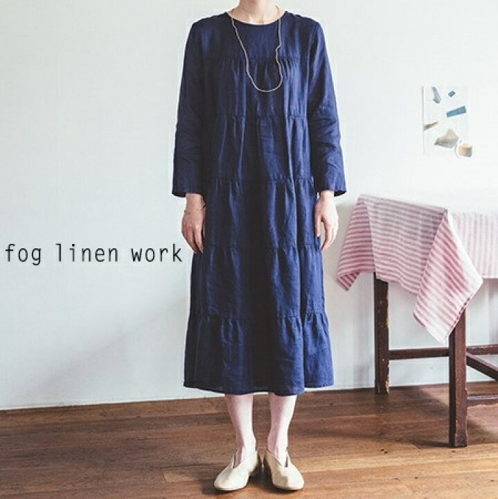 楽天市場 Fog Linen Work フォグリネンワーク アリア ワンピース ブルーインディゴ Aria Layereddress Blue Indigo リトアニア 薄地リネン100 Lwa307 91 Iraka イラカ