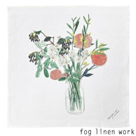 【4点までネコポス可】fog linen work(フォグリネンワーク)isabelle boinot イザベル ボワノ ハンカチ 春のお花 ISABELLE BOINOT HANDKERCHIEF SPRING FLOWER　LIB125-FL1