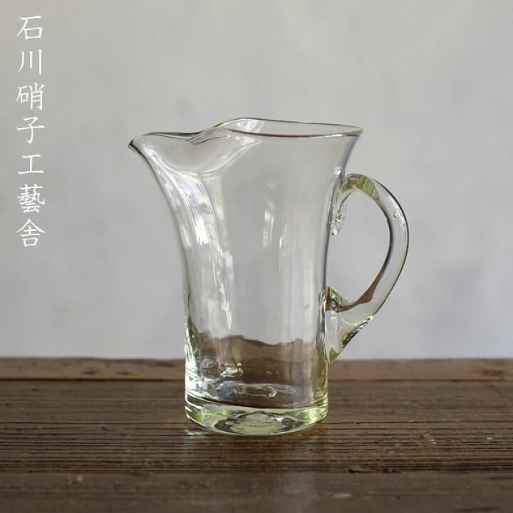 楽天市場】石川昌浩 吹きガラス 広口水差し（中）ピッチャー 石川硝子 