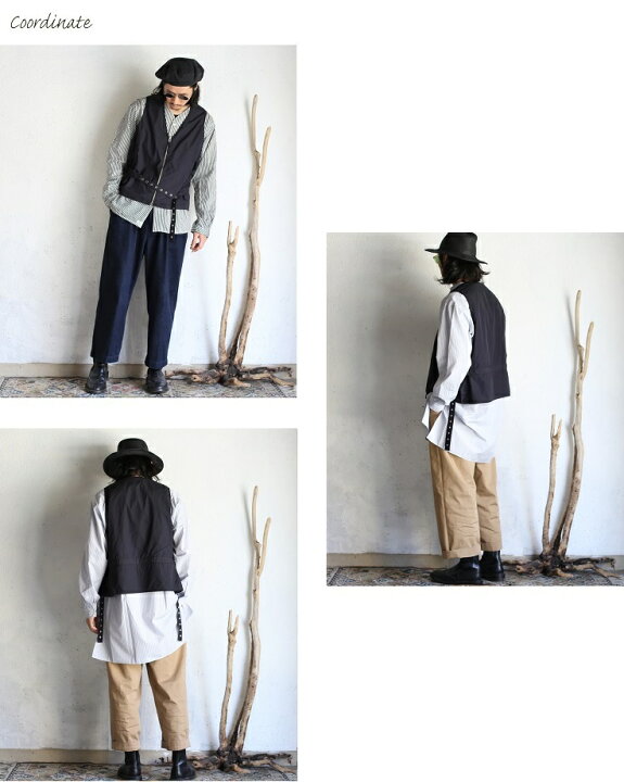 楽天市場】【Kaptain Sunshine】 Belted Vest GARMENT DYED WATER 