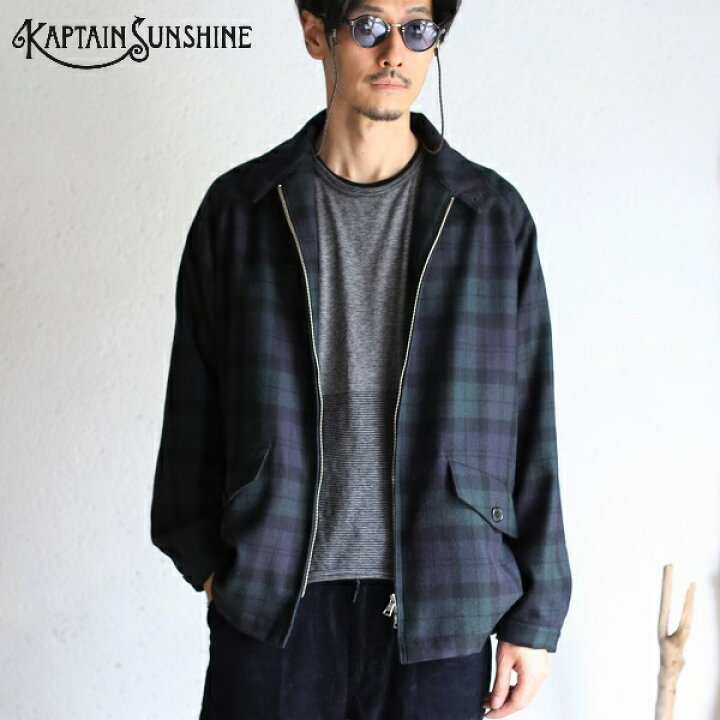 楽天市場】【Kaptain Sunshine】 Harrington Jacket BLACK WATCH PLAID 