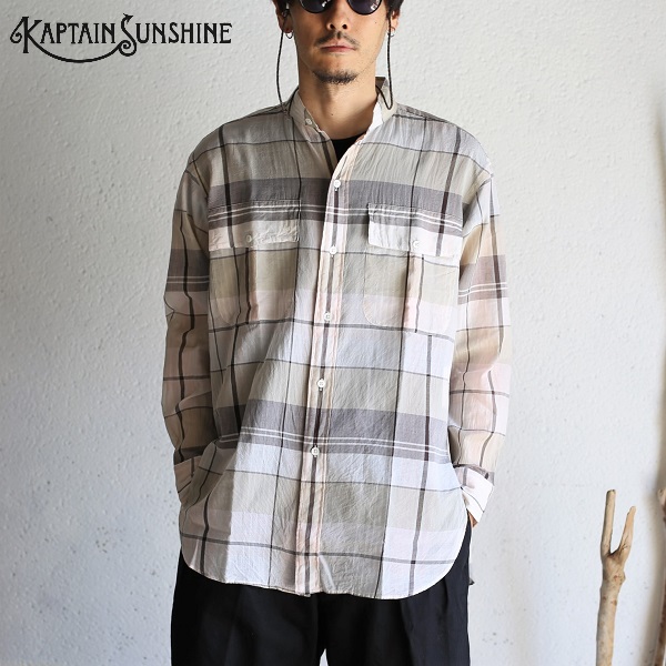 KAPTAIN SUNSHINE（キャプテンサンシャイン） スタンドカラーシャツ 保存状態良好☆ blog.knak.jp