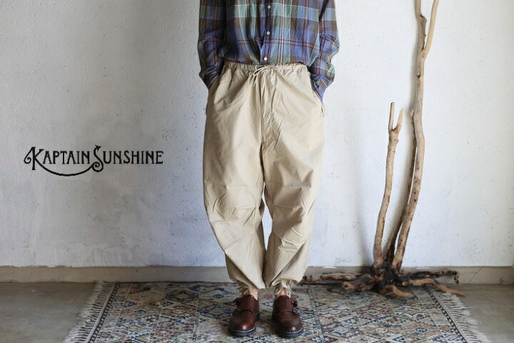 楽天市場】【40%OFFセールSALE】【Kaptain Sunshine】 Wide Over Pants LIGHT BEIGE / ワイドオーバーパンツ ライトベージュキャプテンサンシャイン メンズ 日本製【送料無料】KS22SPT17 : iraka-イラカ- 楽天市場】【40%OFFセールSALE】【Kaptain Sunshine】 Wide Over Pants LIGHT BEIGE / ワイドオーバーパンツ ライトベージュキャプテンサンシャイン メンズ 日本製【送料無料】KS22SPT17 : iraka-イラカ-