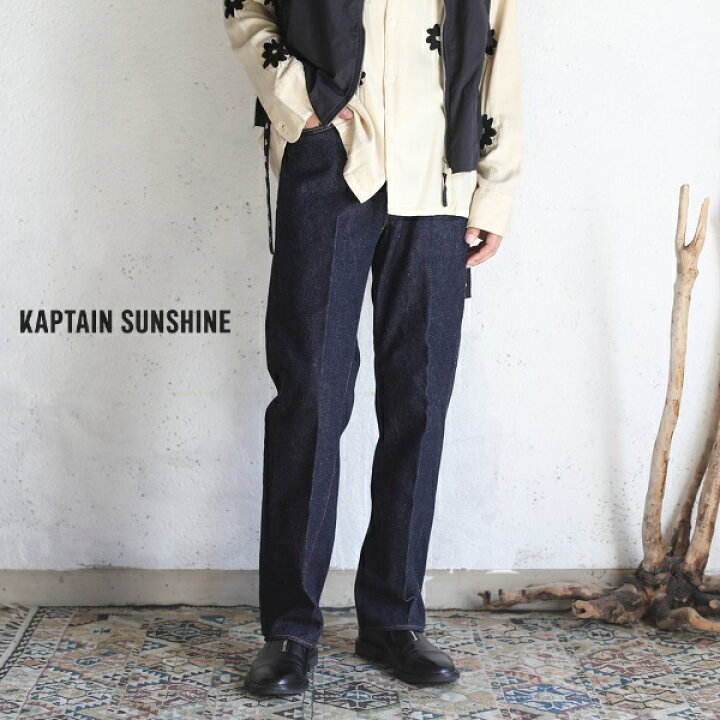 楽天市場】【Kaptain Sunshine】 Skate Shoecut Denim Pants スケート 