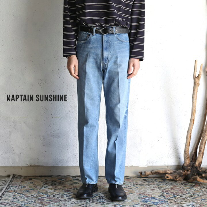 楽天市場】【Kaptain Sunshine】Skate Shoecut Denim Pants INDIGO 
