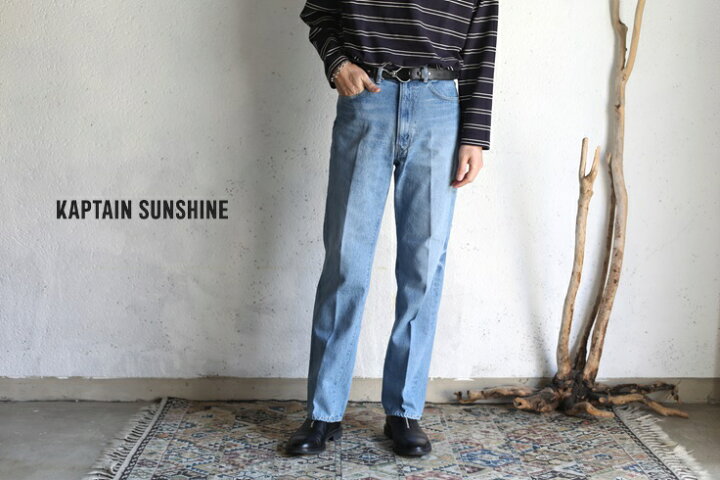 楽天市場】【Kaptain Sunshine】Skate Shoecut Denim Pants INDIGO