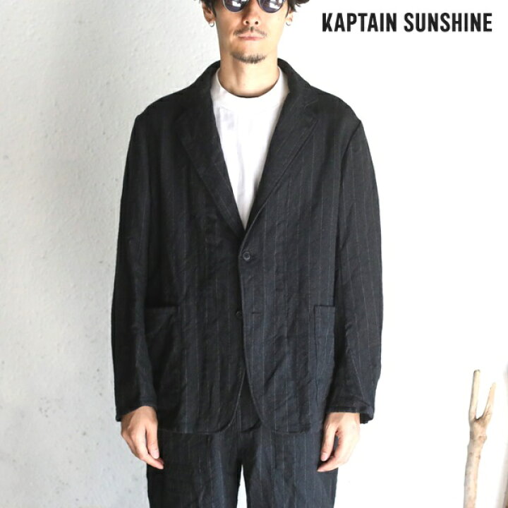 楽天市場】【Kaptain Sunshine】Take Easy Jacket GREY STRIPE テイク 