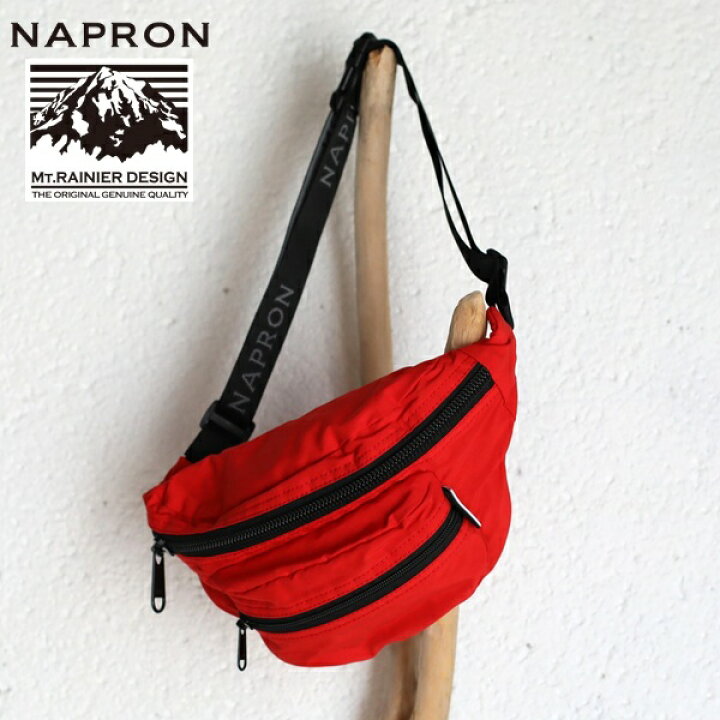 楽天市場】NAPRON(ナプロン) MT.RAINIER DESIGN 別注 POCKET POUCH RED 