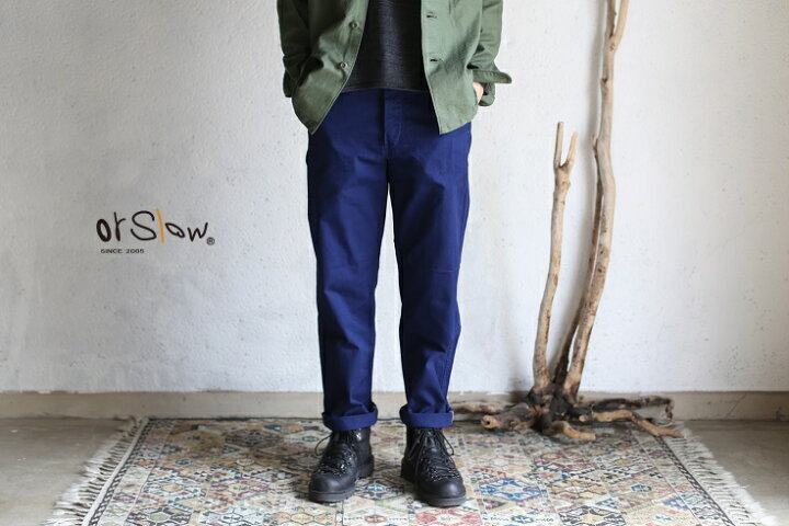 楽天市場】【orslow】 FRENCH WORK PANTS blue オアスロウ フレンチ 