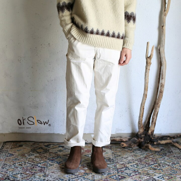 楽天市場】【orslow】 FRENCH WORK PANTS ecru オアスロウ フレンチ  