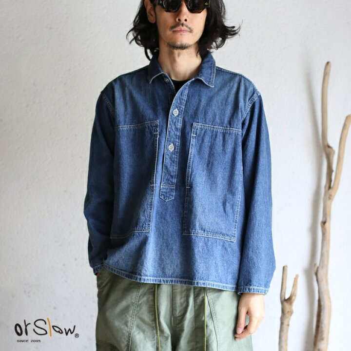 楽天市場】【40%OFFセールSALE】【orslow】UNISEX PW PULLOVER DENIM 