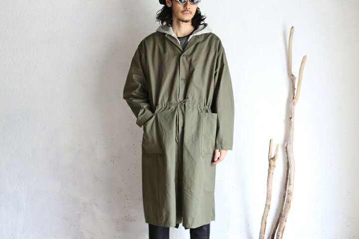 楽天市場】【20%offSALE】【orslow】 NO COLLAR COAT ARMY GREEN 